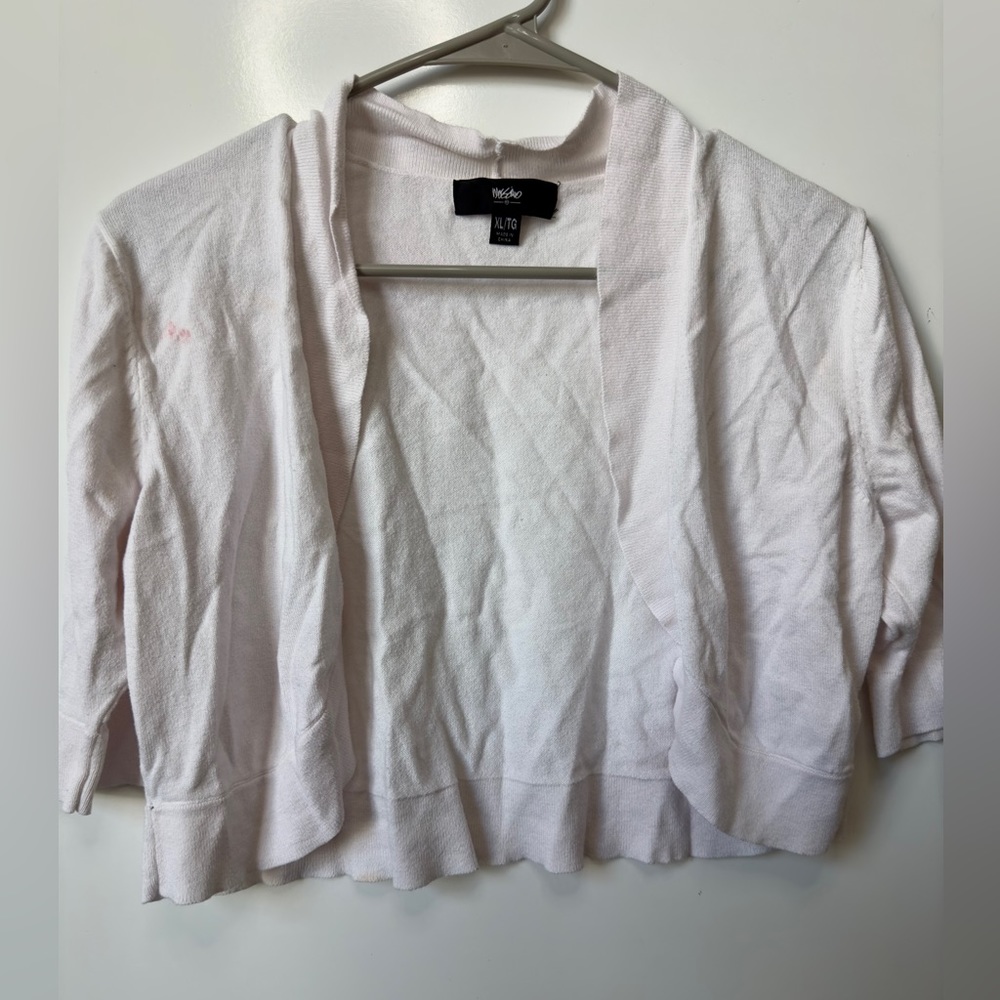 Mossimo Supply Co. cropped white Cardigan kids size XL